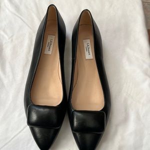 L.K. Bennett London black flats: NWT size 38 (7.5)